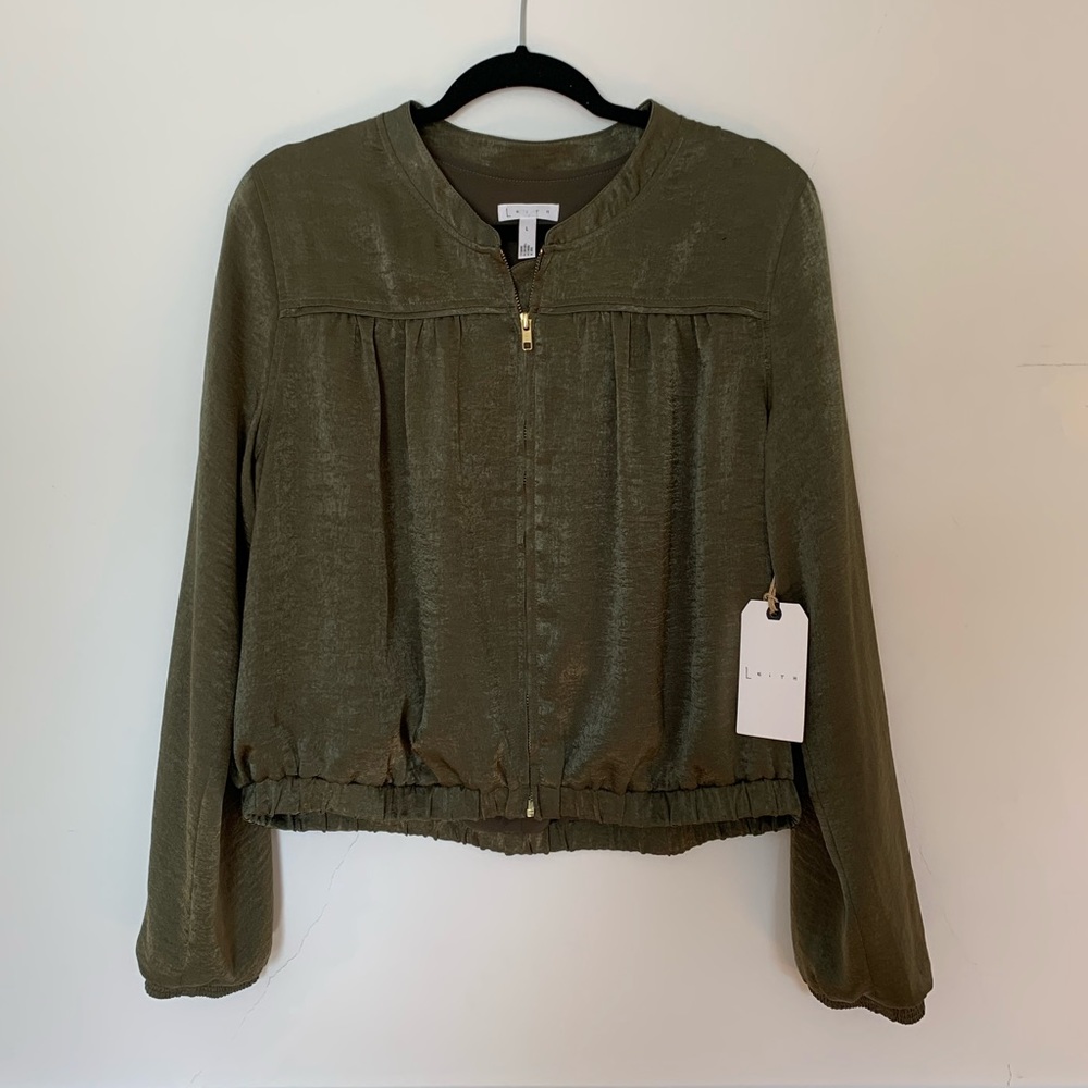 Leith Satin Bomber Jacket